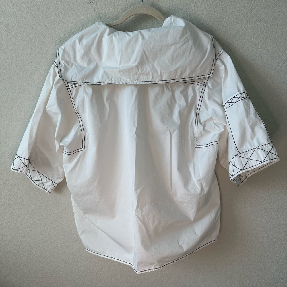 Tory Burch diamond-stitch poplin tunic SZ US 10 - Picture 12 of 12